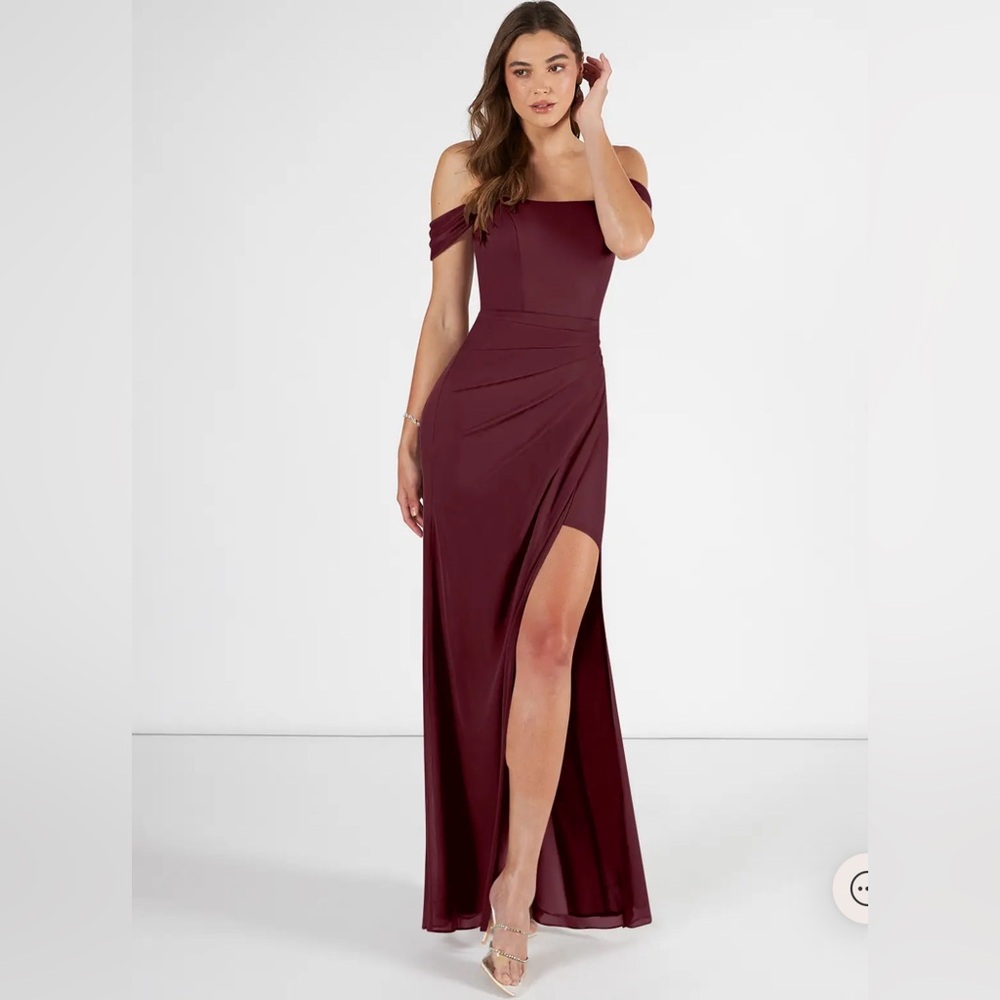 Azazie Kit Dress - Cabernet Size 4